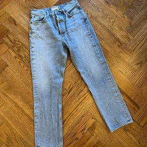 AGOLDE Riley High Rise Straight Crop Jeans